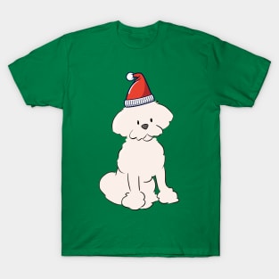 dog with santa hat T-Shirt